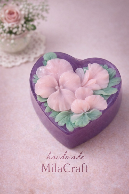 Floral Handmade Soap Bar – Decorative Flower Soap Gift