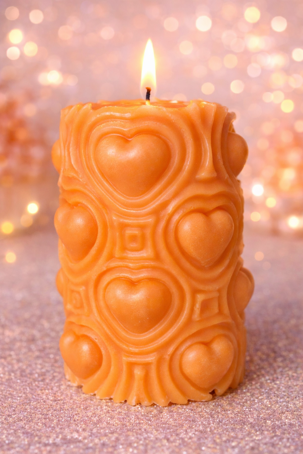 Heart Pattern Candle – Handmade Decorative Gift Candle