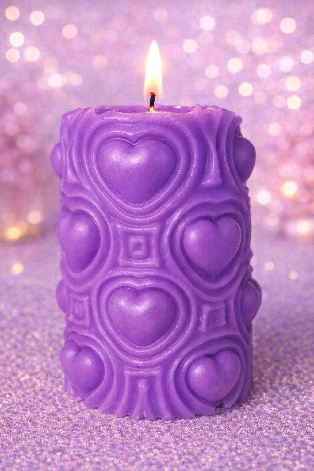 Heart Pattern Candle – Handmade Decorative Gift Candle