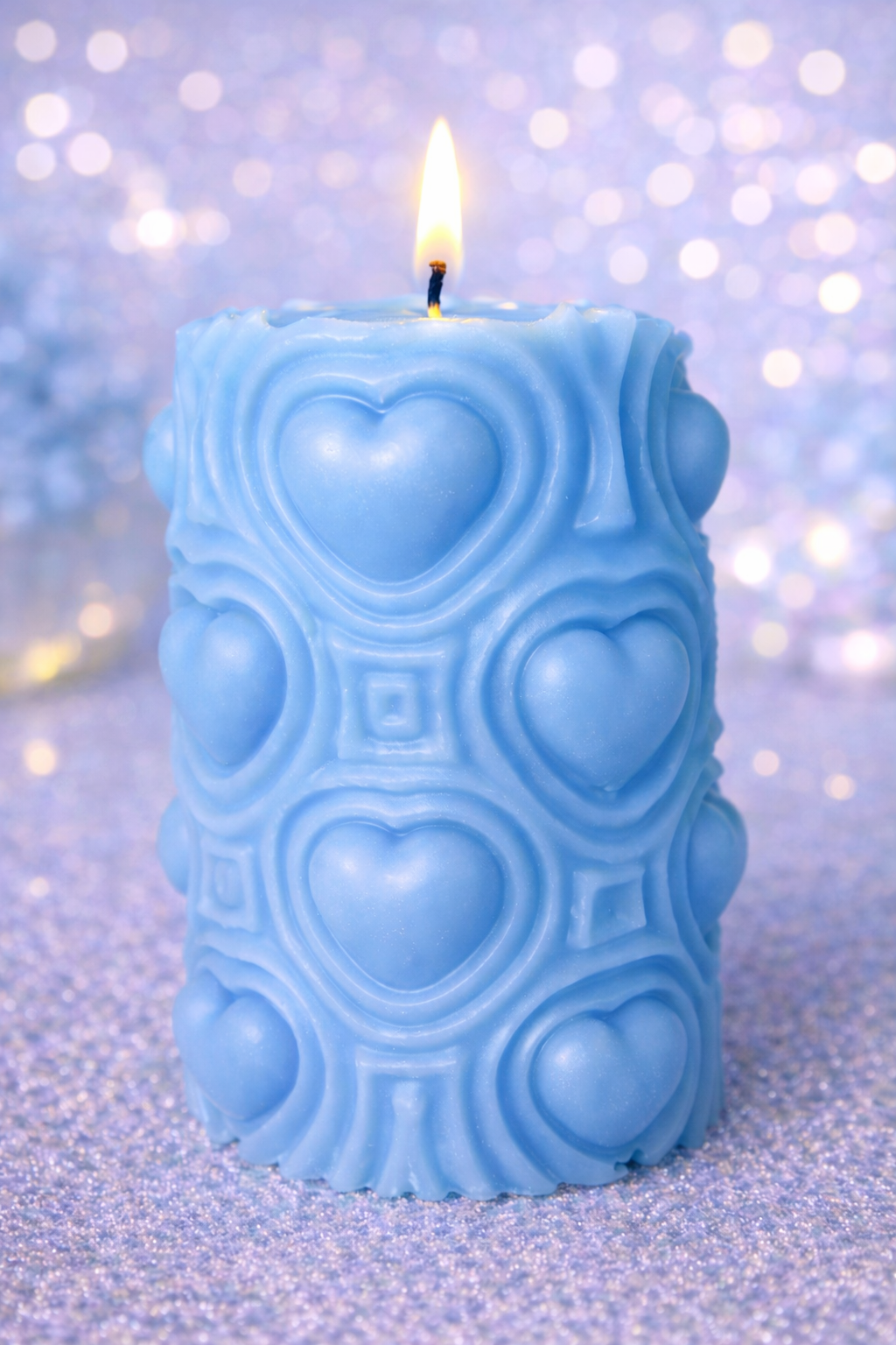 Heart Pattern Candle – Handmade Decorative Gift Candle