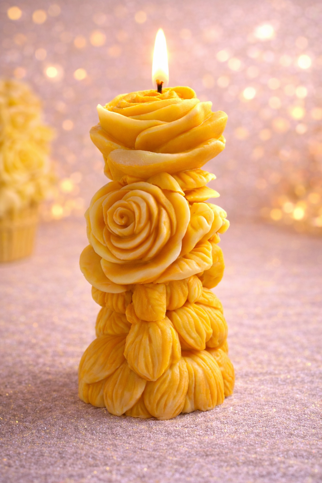 Rose Flower Candle – Handmade Decorative Gift Candle