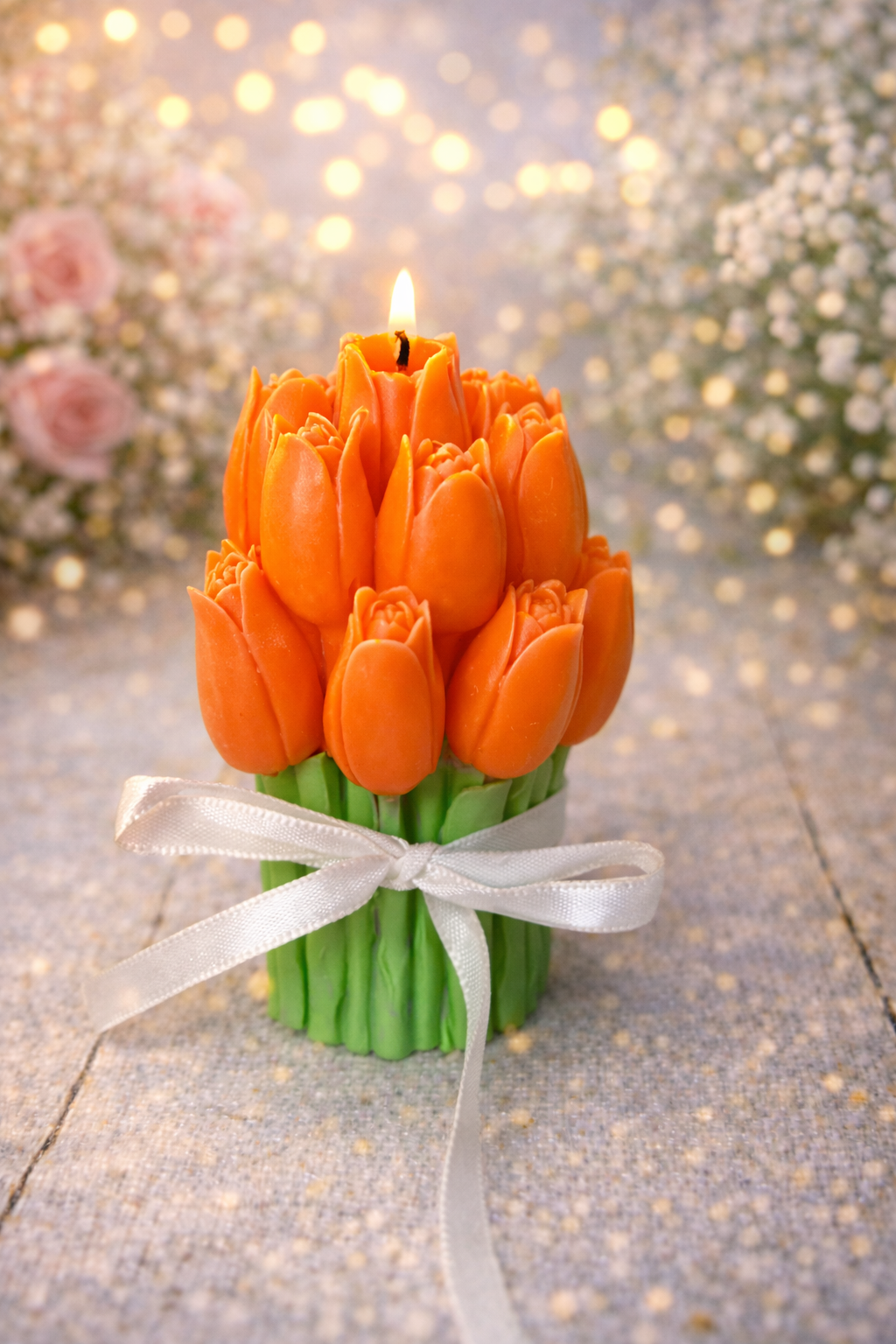 Tulip Flower Candle – Decorative Handmade Floral Gift