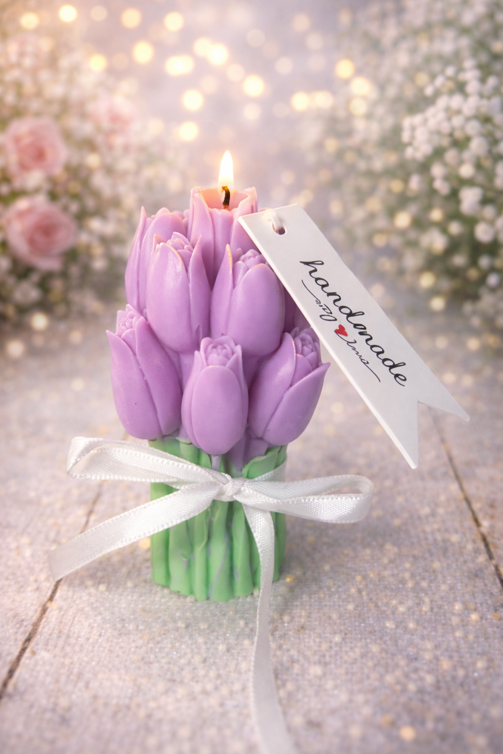 Tulip Flower Candle – Decorative Handmade Floral Gift