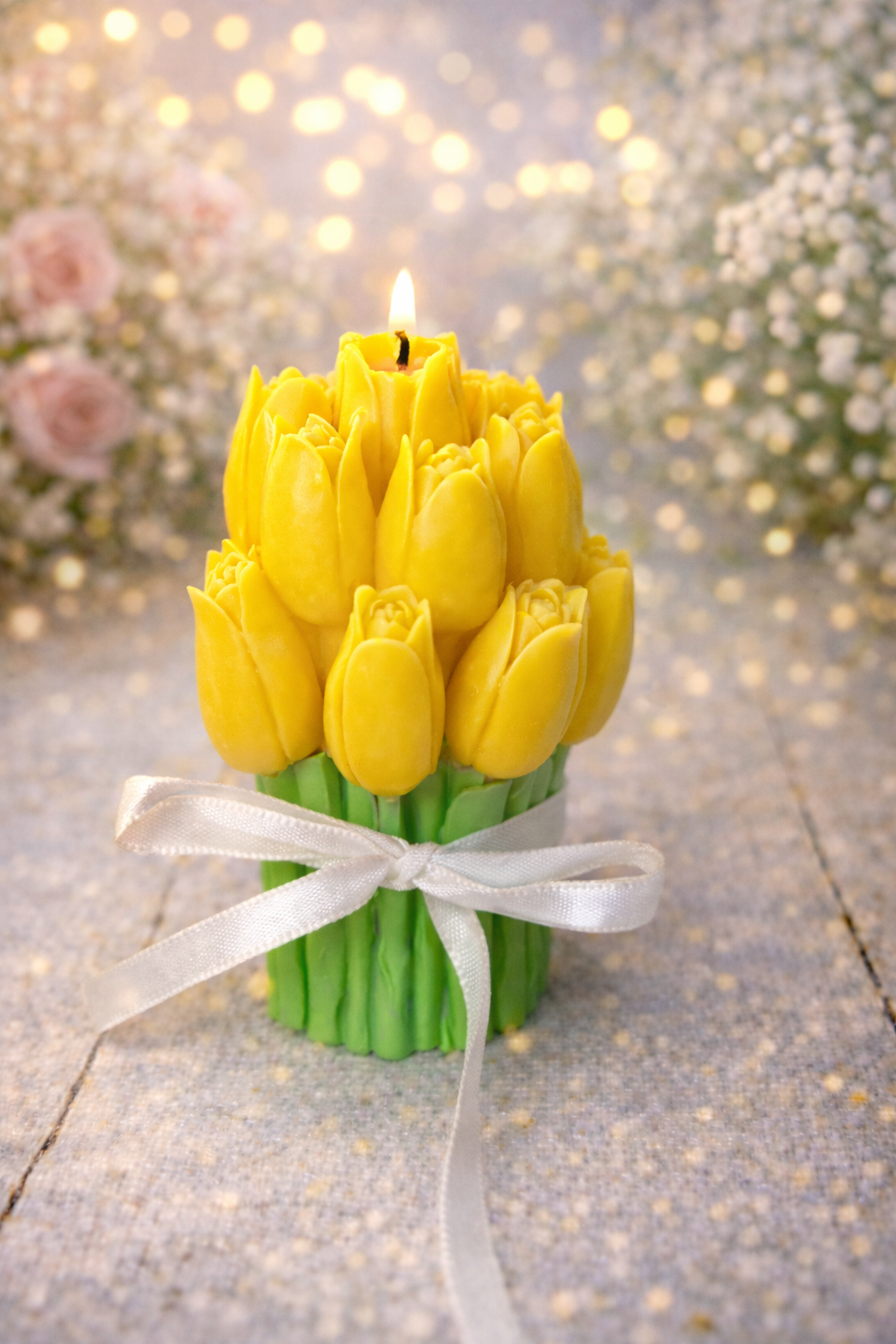 Tulip Flower Candle – Decorative Handmade Floral Gift