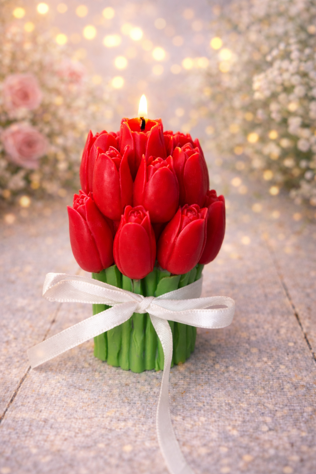 Tulip Flower Candle – Decorative Handmade Floral Gift