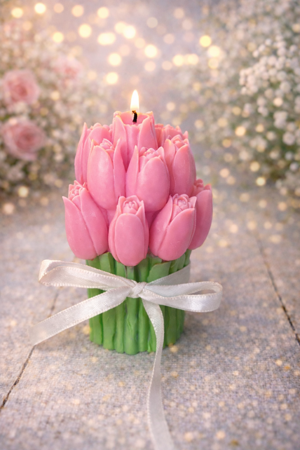 Tulip Flower Candle – Decorative Handmade Floral Gift